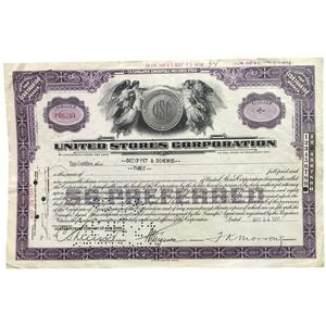 Vintage 1934 United Stores‎ Corporation Stock Certificate Collectible Ephemera